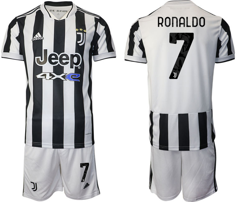 Men 2021-2022 Club Juventus home white #7 Adidas Soccer Jerseys